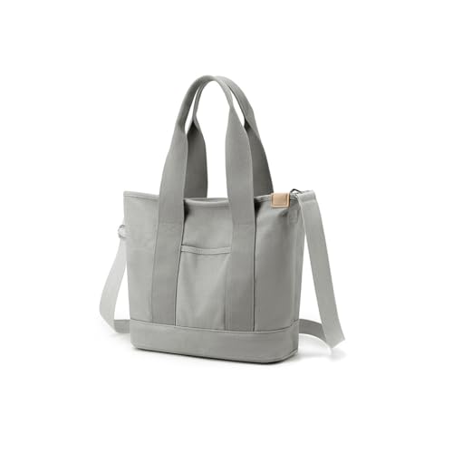 CORIOS Damen Canvas Umhängetasche Große Handtasche Casual Tragetasche Henkeltaschen mit Mehreren Taschen Leichtgewicht Schultertasche Multifunktionale Tote Beutel Grau CORIOS Damen Canvas Umhängetasche Große Handtasche Casual Tragetasche Henkeltaschen mit Mehreren Taschen Leichtgewicht Schultertasche Multifunktionale Tote Beutel Grau von CORIOS