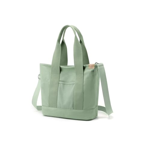 CORIOS Damen Canvas Umhängetasche Große Handtasche Casual Tragetasche Henkeltaschen mit Mehreren Taschen Leichtgewicht Schultertasche Multifunktionale Tote Beutel Grün CORIOS Damen Canvas Umhängetasche Große Handtasche Casual Tragetasche Henkeltaschen mit Mehreren Taschen Leichtgewicht Schultertasche Multifunktionale Tote Beutel Grün von CORIOS