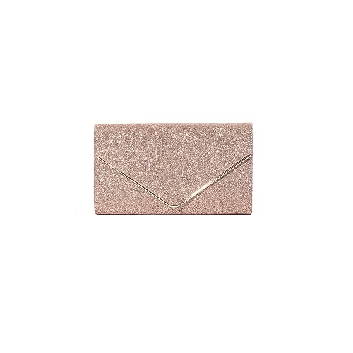 CORIOS Damen Clutch Glänzende Pailletten Abendtaschen Envelope Handtasche Hochzeit Brautbörse Schultertasche mit Abnehmbarer Kette Elegante Umhängetasche Champagner CORIOS Damen Clutch Glänzende Pailletten Abendtaschen Envelope Handtasche Hochzeit Brautbörse Schultertasche mit Abnehmbarer Kette Elegante Umhängetasche Champagner von CORIOS