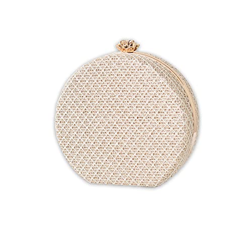 CORIOS Damen Clutch Rund Abendtasche Elegant Handtasche Abnehmbarer Kette Schultertasche Luxus Portemonnaie Tasche Brauttasche Messenger Bag für Hochzeit Abendparty Tanzparty Bankett Gelb CORIOS Damen Clutch Rund Abendtasche Elegant Handtasche Abnehmbarer Kette Schultertasche Luxus Portemonnaie Tasche Brauttasche Messenger Bag für Hochzeit Abendparty Tanzparty Bankett Gelb von CORIOS