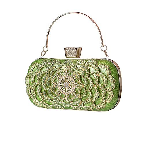 CORIOS Damen Clutch Strass Abendtasche Glitzer Diamant Handtasche Abnehmbarer Kette Tasche Elegante Schultertasche Kleine Umhängetasche für Hochzeit Party Abschlussball Grün CORIOS Damen Clutch Strass Abendtasche Glitzer Diamant Handtasche Abnehmbarer Kette Tasche Elegante Schultertasche Kleine Umhängetasche für Hochzeit Party Abschlussball Grün von CORIOS