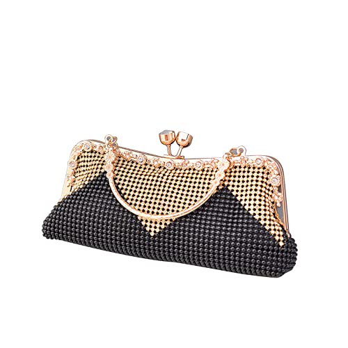 CORIOS Damen-Clutch Strasssteine Abendtasche Strass Handtasche Diamant Schultertasche Klein Tasche Elegante Umhängetasche für Hochzeit Abschlussball Bankett-Party Schwarz CORIOS Damen-Clutch Strasssteine Abendtasche Strass Handtasche Diamant Schultertasche Klein Tasche Elegante Umhängetasche für Hochzeit Abschlussball Bankett-Party Schwarz von CORIOS