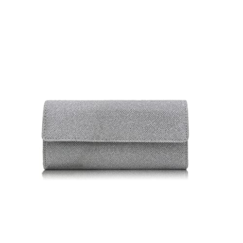CORIOS Damen Clutch Tasche Pailletten Abendtasche Glitzernde Handtasche mit Abnehmbarer Kette Brauttasche Frauen Schultertasche Elegante Umhängetasche für Hochzeiten Partys Bankette Dates Silber CORIOS Damen Clutch Tasche Pailletten Abendtasche Glitzernde Handtasche mit Abnehmbarer Kette Brauttasche Frauen Schultertasche Elegante Umhängetasche für Hochzeiten Partys Bankette Dates Silber von CORIOS