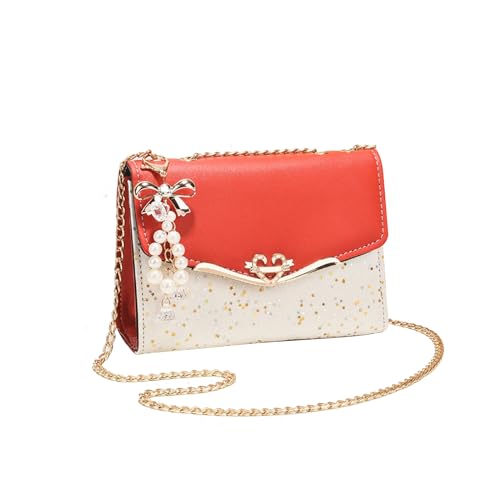 CORIOS Damen Elegant Schultertasche PU Leder Handtasche Pailletten Umhängetasche Mittel Kapazität Henkeltasche Tragetasche Mode Henkeltaschen Tote Beutel für Schulausflug Büro Rot CORIOS Damen Elegant Schultertasche PU Leder Handtasche Pailletten Umhängetasche Mittel Kapazität Henkeltasche Tragetasche Mode Henkeltaschen Tote Beutel für Schulausflug Büro Rot von CORIOS