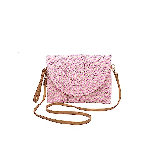 CORIOS Damen Gewebte Tasche Sommer Strandtaschen Handgefertigte Strohtasche Böhmische Tote Beutel Frauen Handtasche Handgewebt Basttasche Retro Schultertasche für Reise Urlaub Strand Rosa CORIOS Damen Gewebte Tasche Sommer Strandtaschen Handgefertigte Strohtasche Böhmische Tote Beutel Frauen Handtasche Handgewebt Basttasche Retro Schultertasche für Reise Urlaub Strand Rosa von CORIOS