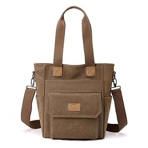 CORIOS Damen Handtasche Canvas Schultertasche Umhängetasche Casual Henkeltaschen Tote Beutel Groß Tragetasche Hobo Tasche für Arbeit Schule Shopper Reise Alltag Braun CORIOS Damen Handtasche Canvas Schultertasche Umhängetasche Casual Henkeltaschen Tote Beutel Groß Tragetasche Hobo Tasche für Arbeit Schule Shopper Reise Alltag Braun von CORIOS