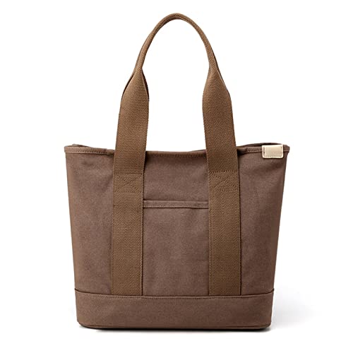 CORIOS Damen Henkeltaschen Canvas Tragetasche Große Kapazität Handtasche Multifunktionale Schultertasche Casual Tote Beutel Henkeltasche für Arbeit Schule Reise Shopper Dunkelbraun CORIOS Damen Henkeltaschen Canvas Tragetasche Große Kapazität Handtasche Multifunktionale Schultertasche Casual Tote Beutel Henkeltasche für Arbeit Schule Reise Shopper Dunkelbraun von CORIOS