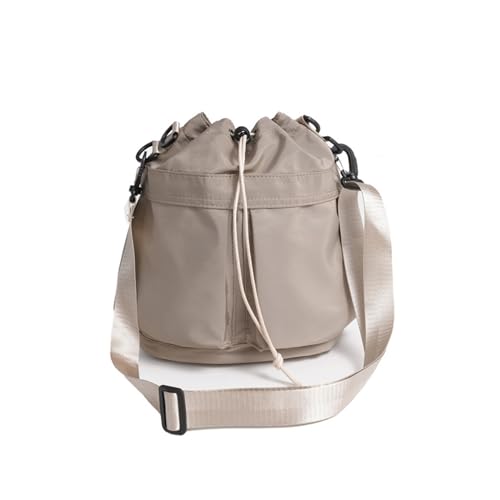 CORIOS Damen Kordelzug Handtasche Nylon Eimer Taschen Wasserdicht Schultertasche Casual Tragetasche Große Henkeltasche Umhängetaschen Mode Tote Beutel Henkeltaschen Khaki von CORIOS