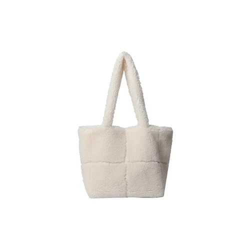 CORIOS Damen Lammwolle Handtasche Flauschige Tasche Plüsch Schultertasche Große Henkeltaschen Niedlich Flauschige Tote Beutel Einkaufstaschen Leichte Tragetasche Weiß CORIOS Damen Lammwolle Handtasche Flauschige Tasche Plüsch Schultertasche Große Henkeltaschen Niedlich Flauschige Tote Beutel Einkaufstaschen Leichte Tragetasche Weiß von CORIOS