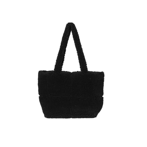 CORIOS Damen Lammwolle Handtasche Flauschige Tasche Plüsch Schultertasche Große Henkeltaschen Niedlich Flauschige Tote Beutel Einkaufstaschen Leichte Tragetasche für Büro Reisen Alltag Schwarz CORIOS Damen Lammwolle Handtasche Flauschige Tasche Plüsch Schultertasche Große Henkeltaschen Niedlich Flauschige Tote Beutel Einkaufstaschen Leichte Tragetasche für Büro Reisen Alltag Schwarz von CORIOS