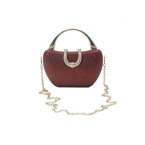 CORIOS Damen Pailletten Clutch Tasche Strass Abendtasche Shiny Diamant Handtasche Hochzeit Brautbörse Klein Tasche Elegante Umhängetasche Kette Schultertasche Rot CORIOS Damen Pailletten Clutch Tasche Strass Abendtasche Shiny Diamant Handtasche Hochzeit Brautbörse Klein Tasche Elegante Umhängetasche Kette Schultertasche Rot von CORIOS