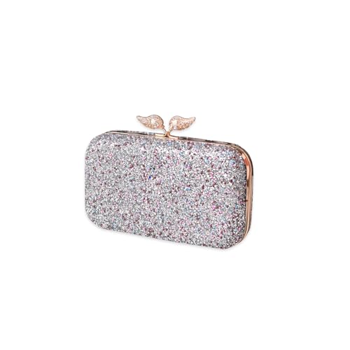 CORIOS Damen Perlen Clutch Tasche Luxus Pailletten Abendtasche Hochzeit Brautbörse Strass Portemonnaie Tasche Elegante Handtasche Kette Schultertasche Umhängetasche Silber CORIOS Damen Perlen Clutch Tasche Luxus Pailletten Abendtasche Hochzeit Brautbörse Strass Portemonnaie Tasche Elegante Handtasche Kette Schultertasche Umhängetasche Silber von CORIOS