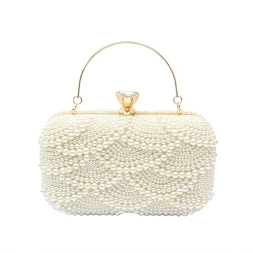 CORIOS Damen Perlen Clutch Tasche Luxus Strass Abendtasche Diamant Portemonnaie Tasche Hochzeit Brautbörse Elegante Handtasche Kette Schultertasche Geldbörse Abendparty Umhängetasche Beige CORIOS Damen Perlen Clutch Tasche Luxus Strass Abendtasche Diamant Portemonnaie Tasche Hochzeit Brautbörse Elegante Handtasche Kette Schultertasche Geldbörse Abendparty Umhängetasche Beige von CORIOS