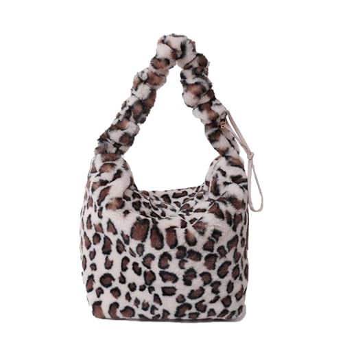 CORIOS Damen Plüsch Schultertasche Flauschige Tasche Niedlich Flauschige Handtasche Leopard Zebra Druck Umhängetasche Großes Henkeltaschen Elegant Tote Beutel Tragetasche Leopardenmuster Beige CORIOS Damen Plüsch Schultertasche Flauschige Tasche Niedlich Flauschige Handtasche Leopard Zebra Druck Umhängetasche Großes Henkeltaschen Elegant Tote Beutel Tragetasche Leopardenmuster Beige von CORIOS