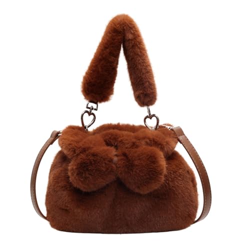 CORIOS Damen Plüsch Schultertasche Niedlich Flauschige Handtasche Flauschige Tasche Klein Henkeltaschen Einkaufstaschen Leichte Tragetasche Umhängetasche Mode Reisen Büro Tote Beutel Karamell CORIOS Damen Plüsch Schultertasche Niedlich Flauschige Handtasche Flauschige Tasche Klein Henkeltaschen Einkaufstaschen Leichte Tragetasche Umhängetasche Mode Reisen Büro Tote Beutel Karamell von CORIOS
