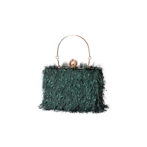 CORIOS Damen Quaste Clutch Tasche Luxus Strass Abendtasche Perlen Portemonnaie Tasche Hochzeit Brautbörse Elegante Handtasche Kette Schultertasche Geldbörse Abendparty Umhängetasche Dunkelgrün CORIOS Damen Quaste Clutch Tasche Luxus Strass Abendtasche Perlen Portemonnaie Tasche Hochzeit Brautbörse Elegante Handtasche Kette Schultertasche Geldbörse Abendparty Umhängetasche Dunkelgrün von CORIOS
