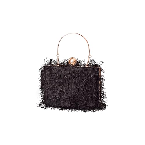 CORIOS Damen Quaste Clutch Tasche Luxus Strass Abendtasche Perlen Portemonnaie Tasche Hochzeit Brautbörse Elegante Handtasche Kette Schultertasche Umhängetasche Schwarz CORIOS Damen Quaste Clutch Tasche Luxus Strass Abendtasche Perlen Portemonnaie Tasche Hochzeit Brautbörse Elegante Handtasche Kette Schultertasche Umhängetasche Schwarz von CORIOS