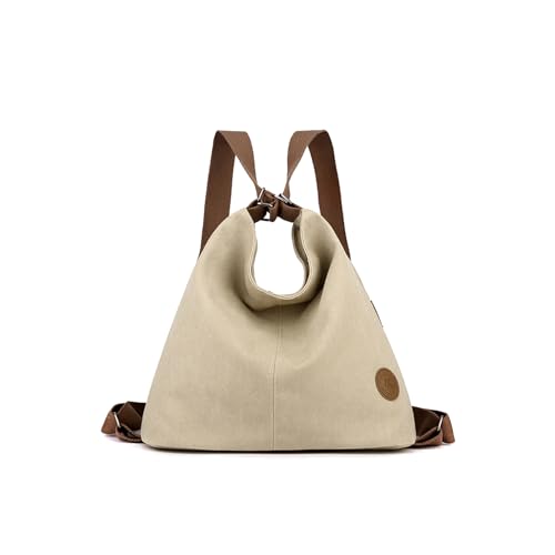 CORIOS Damen Rucksack Große Kapazität Schultasche Casual Handtasche Vintage Tragetasche Schultertasche Multifunktionale Tote Beutel Schulranzen für Reise Arbeit Büro Khaki CORIOS Damen Rucksack Große Kapazität Schultasche Casual Handtasche Vintage Tragetasche Schultertasche Multifunktionale Tote Beutel Schulranzen für Reise Arbeit Büro Khaki von CORIOS