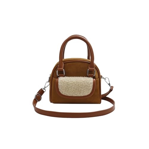 CORIOS Damen Samt Handtasche Lammwolle Schultertasche Plüsch Tragetasche Klein Umhängetasche Niedlich Flauschige Henkeltaschen Einkaufstaschen Retro Tote Beutel Braun CORIOS Damen Samt Handtasche Lammwolle Schultertasche Plüsch Tragetasche Klein Umhängetasche Niedlich Flauschige Henkeltaschen Einkaufstaschen Retro Tote Beutel Braun von CORIOS