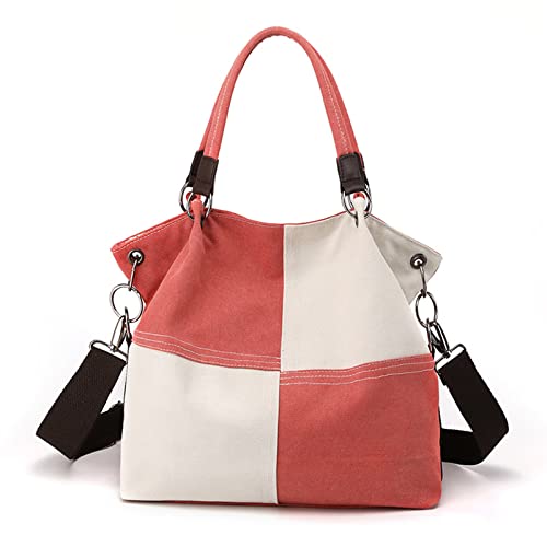 CORIOS Damen Schultertasche Canvas Handtasche Große Kapazität Umhängetasche Casual Tragetasche Multifunktionale Tote Beutel Henkeltaschen für Schule Arbeit Reise Shopper Rot CORIOS Damen Schultertasche Canvas Handtasche Große Kapazität Umhängetasche Casual Tragetasche Multifunktionale Tote Beutel Henkeltaschen für Schule Arbeit Reise Shopper Rot von CORIOS