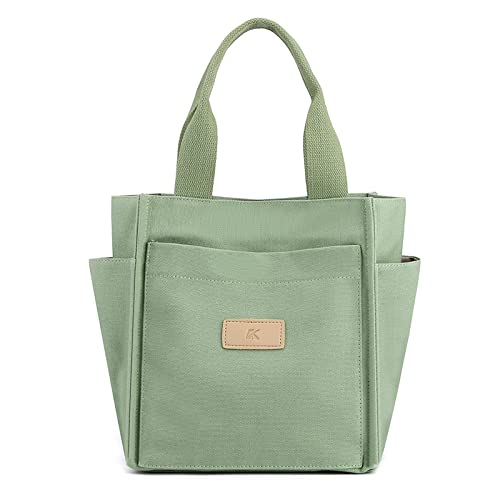 CORIOS Damen Schultertasche Casual Handtasche Canvas Unterarmtasche Henkeltaschen Multifunktionale Tragetasche Henkeltasche Tote Beutel für Arbeit Schule Shopper Alltag Reise Hellgrün CORIOS Damen Schultertasche Casual Handtasche Canvas Unterarmtasche Henkeltaschen Multifunktionale Tragetasche Henkeltasche Tote Beutel für Arbeit Schule Shopper Alltag Reise Hellgrün von CORIOS