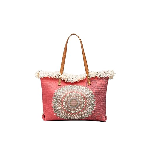 CORIOS Damen Sommer Strand Tasche Canvas Handtasche Böhmische Tote Beutel Quasten Schultertasche Große Kapazität Henkeltaschen Mode Tragetasche für Urlaub Reise Strand Täglicher Gebrauch Mehrfarbig A CORIOS Damen Sommer Strand Tasche Canvas Handtasche Böhmische Tote Beutel Quasten Schultertasche Große Kapazität Henkeltaschen Mode Tragetasche für Urlaub Reise Strand Täglicher Gebrauch Mehrfarbig A von CORIOS