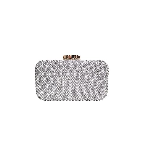 CORIOS Damen Strass Abendtasche Diamant Clutch Tasche Shiny Handtasche Hochzeit Brautbörse Kette Schultertasche Klein Tasche Elegante Luxus Umhängetasche Silber CORIOS Damen Strass Abendtasche Diamant Clutch Tasche Shiny Handtasche Hochzeit Brautbörse Kette Schultertasche Klein Tasche Elegante Luxus Umhängetasche Silber von CORIOS