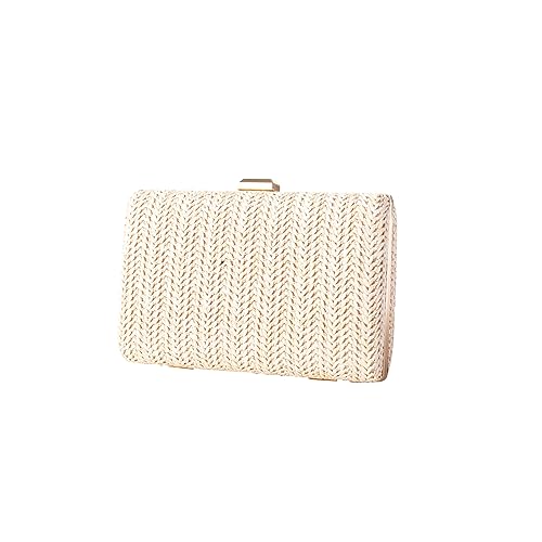 CORIOS Damen Strohtasche Abendtasch Frauen Gewebte Tasche Hochzeit Brautbörse Elegante Clutch Tasche Klein Tasche Formale Handtasche Schultertasche Luxuriös Umhängetasche Weiß CORIOS Damen Strohtasche Abendtasch Frauen Gewebte Tasche Hochzeit Brautbörse Elegante Clutch Tasche Klein Tasche Formale Handtasche Schultertasche Luxuriös Umhängetasche Weiß von CORIOS