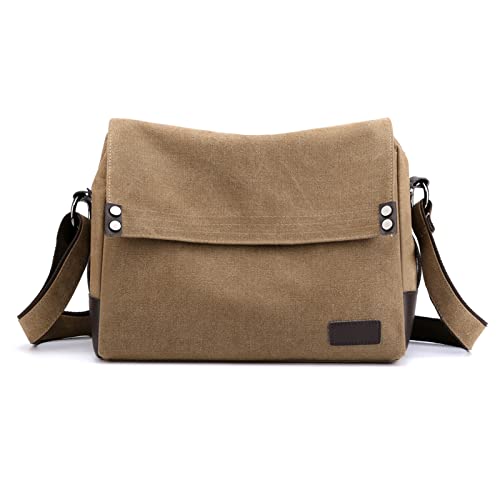 CORIOS Herren Umhängetaschen Canvas Schultertasche Laptoptasche für 13.3 Zoll Notebook Lehrertasche Groß Kuriertasche Schulterhandtasche für Schule Freizeit Reise Business Braun CORIOS Herren Umhängetaschen Canvas Schultertasche Laptoptasche für 13.3 Zoll Notebook Lehrertasche Groß Kuriertasche Schulterhandtasche für Schule Freizeit Reise Business Braun von CORIOS