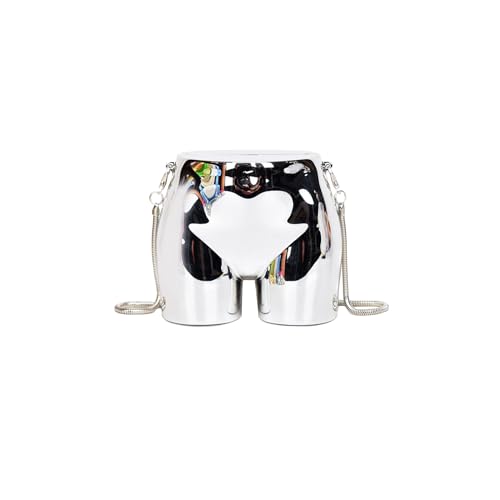 CORIOS Mini Abendtasche für Frauen Neuheit Hip Shaped Clutch Tasche Acryl Schultertasche Hochzeit Brautbörse Handtasche Kette Umhängetasche Damen Klein Tasche Silber CORIOS Mini Abendtasche für Frauen Neuheit Hip Shaped Clutch Tasche Acryl Schultertasche Hochzeit Brautbörse Handtasche Kette Umhängetasche Damen Klein Tasche Silber von CORIOS