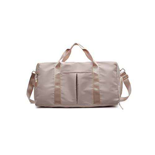 CORIOS Nylon Reisetaschen Duffle Bag Sporttasche Fitnesstasche Schwimmtasche für Herren/Damen Faltbare Weekender Übernachtung Tasche Trainingstasche Kabinenreisetasche Handgepäck mit Schuhfach Khaki von CORIOS