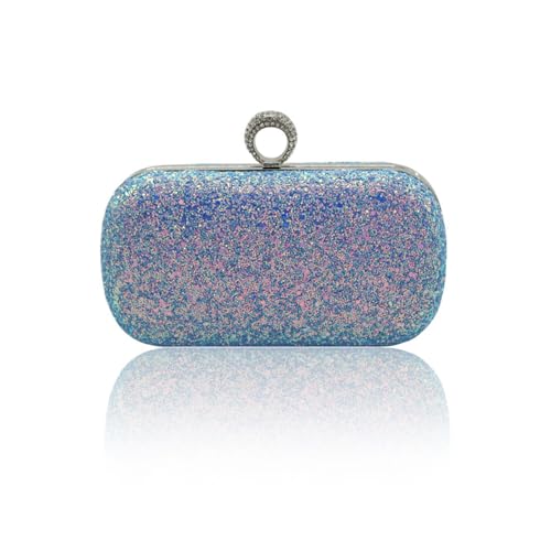 CORIOS Pailletten Clutch Tasche Damen Glitzer Abendtasche Hochzeit Brautbörse Handtasche Elegante Klein Tasche Funkelnd Schultertasche Glänzend Umhängetasche für Bankett-Party Abschlussball Blau CORIOS Pailletten Clutch Tasche Damen Glitzer Abendtasche Hochzeit Brautbörse Handtasche Elegante Klein Tasche Funkelnd Schultertasche Glänzend Umhängetasche für Bankett-Party Abschlussball Blau von CORIOS
