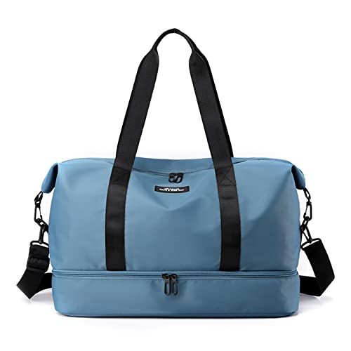 CORIOS Reisetaschen Duffle Bag Nylon Sporttasche für Damen/Herren Faltbare Weekender Übernachtung Tasche Kabinenreisetasche Groß Handtasche für Sport Fitnessstudio Reisen Blau CORIOS Reisetaschen Duffle Bag Nylon Sporttasche für Damen/Herren Faltbare Weekender Übernachtung Tasche Kabinenreisetasche Groß Handtasche für Sport Fitnessstudio Reisen Blau von CORIOS