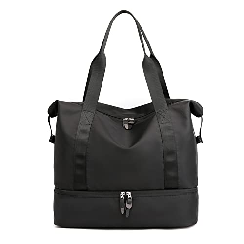 CORIOS Reisetaschen Duffle Bag für Damen/Herren Nylon Sporttasche Weekender Übernachtung Tasche Faltbare Reisetasche Wasserdicht Handtasche für Reisen Gym Urlaub Übernachtung Schwarz CORIOS Reisetaschen Duffle Bag für Damen/Herren Nylon Sporttasche Weekender Übernachtung Tasche Faltbare Reisetasche Wasserdicht Handtasche für Reisen Gym Urlaub Übernachtung Schwarz von CORIOS