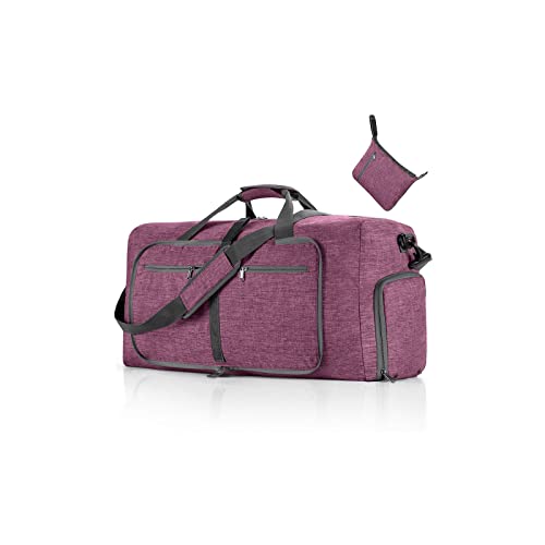 CORIOS Reisetaschen Duffle Bag für Herren/Damen 85L Faltbare Sporttasche Fitnesstasche Schwimmtasche Handgepäck Kabinenreisetasche Weekender Übernachtung Tasche Trainingstasche Dunkelviolett CORIOS Reisetaschen Duffle Bag für Herren/Damen 85L Faltbare Sporttasche Fitnesstasche Schwimmtasche Handgepäck Kabinenreisetasche Weekender Übernachtung Tasche Trainingstasche Dunkelviolett von CORIOS