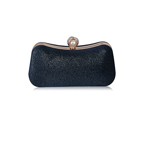 CORIOS Samt-Abendtaschen für Frauen Glitter Handtasche Shining Clutch Bag Glänzend Schultertasche Kette Tasche Portemonnaie Elegante Umhängetasche für Cocktail Party Tanzparty Abendparty Dunkelblau CORIOS Samt-Abendtaschen für Frauen Glitter Handtasche Shining Clutch Bag Glänzend Schultertasche Kette Tasche Portemonnaie Elegante Umhängetasche für Cocktail Party Tanzparty Abendparty Dunkelblau von CORIOS