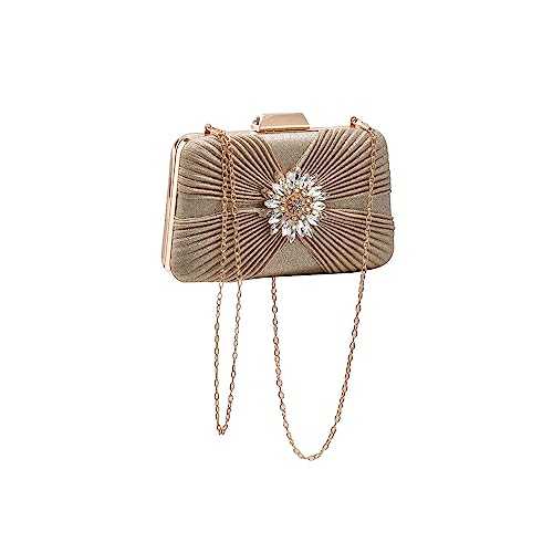 CORIOS Strass Clutch Bag Damen Abendtasche Klein Tasche Shiny Diamant Handtasche Luxuriös Kette Schultertasche Elegante Hochzeit Abschlussball Bankett-Party Umhängetasche Champagner CORIOS Strass Clutch Bag Damen Abendtasche Klein Tasche Shiny Diamant Handtasche Luxuriös Kette Schultertasche Elegante Hochzeit Abschlussball Bankett-Party Umhängetasche Champagner von CORIOS
