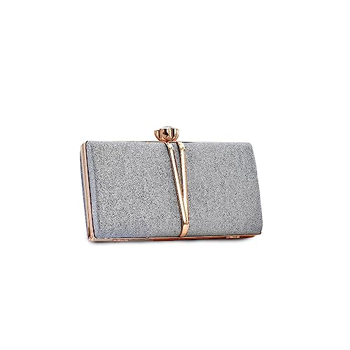 CORIOS Strass Clutch für Damen Shiny Pailletten Abendtasche Diamant Clutch Tasche Klein Tasche Elegante Umhängetasche Kette Schultertasche für Hochzeit Bankett-Party Abschlussball Silber CORIOS Strass Clutch für Damen Shiny Pailletten Abendtasche Diamant Clutch Tasche Klein Tasche Elegante Umhängetasche Kette Schultertasche für Hochzeit Bankett-Party Abschlussball Silber von CORIOS
