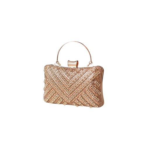 CORIOS Strasssteine Abendtasche für Frauen Strass Clutch Tasche Damen Klein Tasche Diamant Handtasche Elegante Schultertasche Bling Umhängetasche für Hochzeit Abschlussball Champagner CORIOS Strasssteine Abendtasche für Frauen Strass Clutch Tasche Damen Klein Tasche Diamant Handtasche Elegante Schultertasche Bling Umhängetasche für Hochzeit Abschlussball Champagner von CORIOS