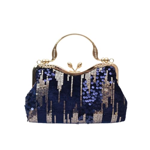 CORIOS Vintage 1920s Pailletten Abendtasche Damen Samt Clutch Tasche Hochzeit Brautbörse Handtasche Elegante Diamant Schultertasche Glänzend Strass Portemonnaie Tasche Kette Umhängetasche Dunkelblau CORIOS Vintage 1920s Pailletten Abendtasche Damen Samt Clutch Tasche Hochzeit Brautbörse Handtasche Elegante Diamant Schultertasche Glänzend Strass Portemonnaie Tasche Kette Umhängetasche Dunkelblau von CORIOS