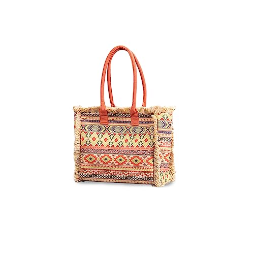 CORIOS Women Canvas Handbag Ethnic Style Tote Bag Retro Shoulder Bag with Tassels Summer Beach Bag Large Capacity Hobo Bag Bohemian Top Handle Bag for Vacation Beach Travel Daily Use Mehrfarbig D CORIOS Women Canvas Handbag Ethnic Style Tote Bag Retro Shoulder Bag with Tassels Summer Beach Bag Large Capacity Hobo Bag Bohemian Top Handle Bag for Vacation Beach Travel Daily Use Mehrfarbig D von CORIOS