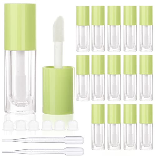 COSIDEA 14 leere 6 ml große Pinsel-Lipgloss-Röhren für DIY-Lipgloss, grüne Lipgloss-Behälter von COSIDEA