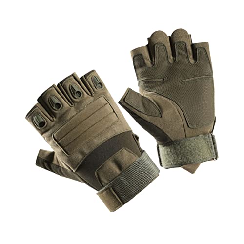 COSMEVIVI 1 Paar Halbfinger-Handschuhe Radsport-Halbfingerhandschuhe Handschuhe zum Reiten thermohandschuhe Thermal Gloves Sporthandschuh Warme Unisex-Handschuhe Anti-Mikrofaser Army Green von COSMEVIVI