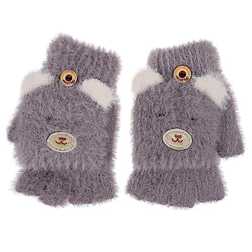 COSMEVIVI 1 Paar warme Handschuhe für Kinder Halbfingerhandschuhe Kinderhandschuhe thermohandschuhe Thermal Gloves fahrradhandschuhe Winterhandschuhe für Kinder Klappenabdeckungshandschuhe von COSMEVIVI