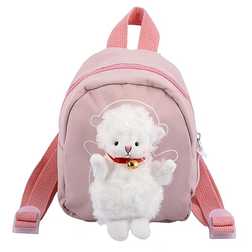 COSMEVIVI 1 STK Kinderrucksack schultüte Schulranzen kindergepäck Schulrucksack Pack entzückender Rucksack Roman Schultasche schicke Freizeittasche Schaf Schultertasche Baumwolle Rosa von COSMEVIVI