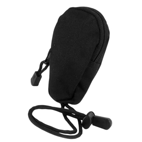 COSMEVIVI Mini Tragetasche Tragbar Schwarz Für Reisen Und Outdoor Aktivitäten Münzen Geldbörse Kleingeld Schlüsseltasche Mit Integriertem Schlüsselring Ideal Für Fitness Und Sport von COSMEVIVI