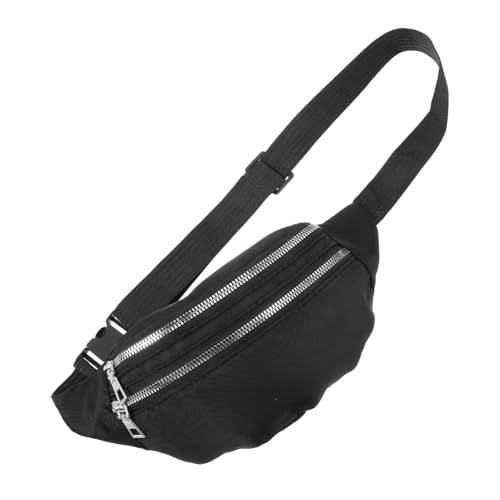 COSMEVIVI Schwarze Gürteltasche Für Damen, Trendige Gürteltasche Mit Verstellbarem Riemen, Gürteltasche Mit Verstellbarem Riemen, Kleine Gürteltasche Für Workout, Laufen von COSMEVIVI