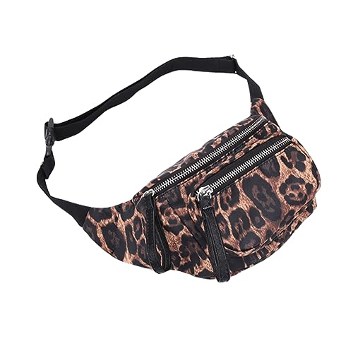 COSMEVIVI Stylische Leopard Muster Gürteltasche Für Damen Praktische Umhängetasche Mit Reißverschluss Für Täglichen Gebrauch Shopping Und Reisen von COSMEVIVI