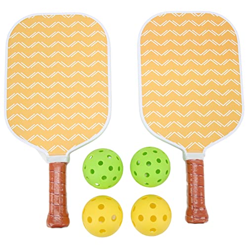 Pickle Rackets Paddel und Bälle aus Kohlefaser-PP, leicht und robust für Outdoor-Strandsportarten, hell und farbenfroh, bequemer Griff, ideal für Sportliebhaber von COSMICROWAVE