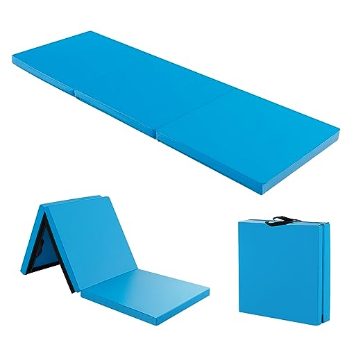 COSTWAY 180 x 60 x 5 cm Weichbodenmatte klappbar, Gymnastikmatte tragbar, Yogamatte wasserabweisend, Turnmatte rutschfest, Klappmatte, Fitnessmatte von COSTWAY